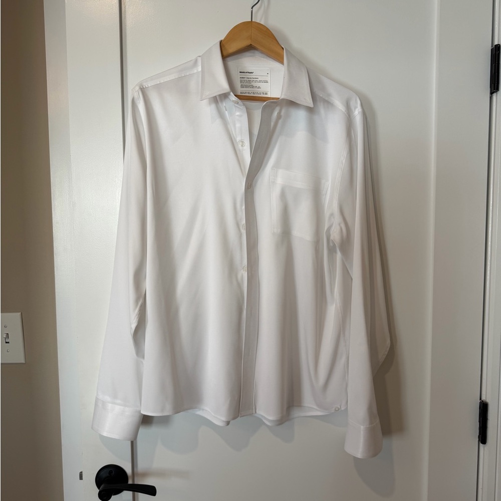 Ministry of Supply White Men's Dress Shirt - Performance Spread Collar